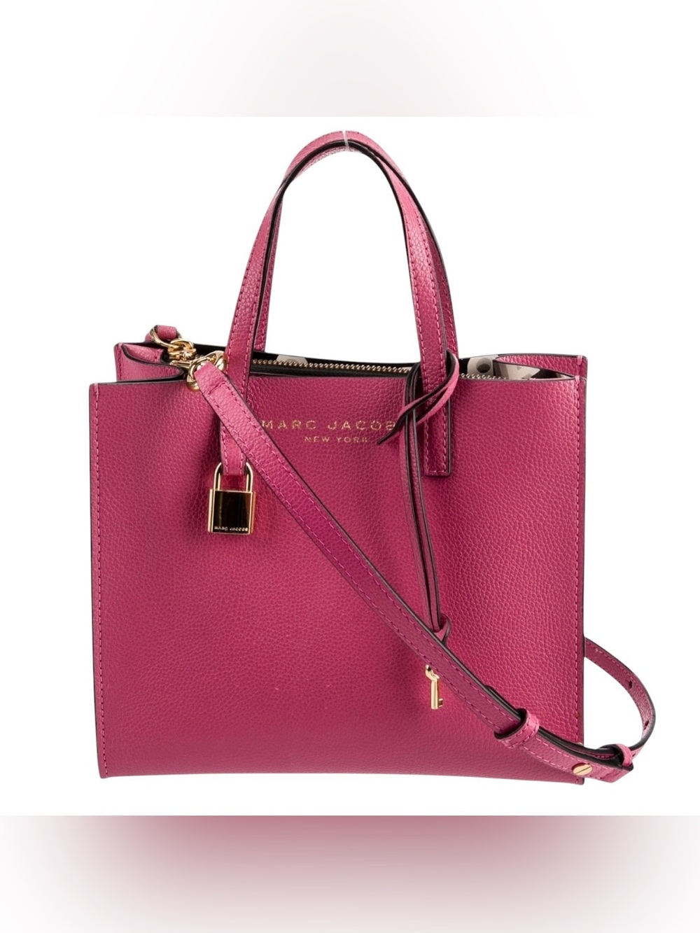 Marc by Marc Jacobs Mini Grind Pebbled Leather Top Handle & Crossbody Strap Tote